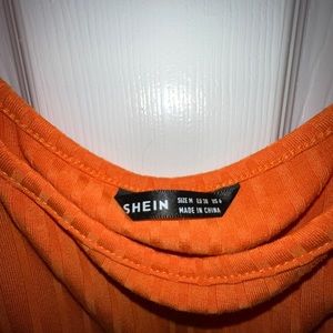 SHEIN, orange, cropped tank, medium
